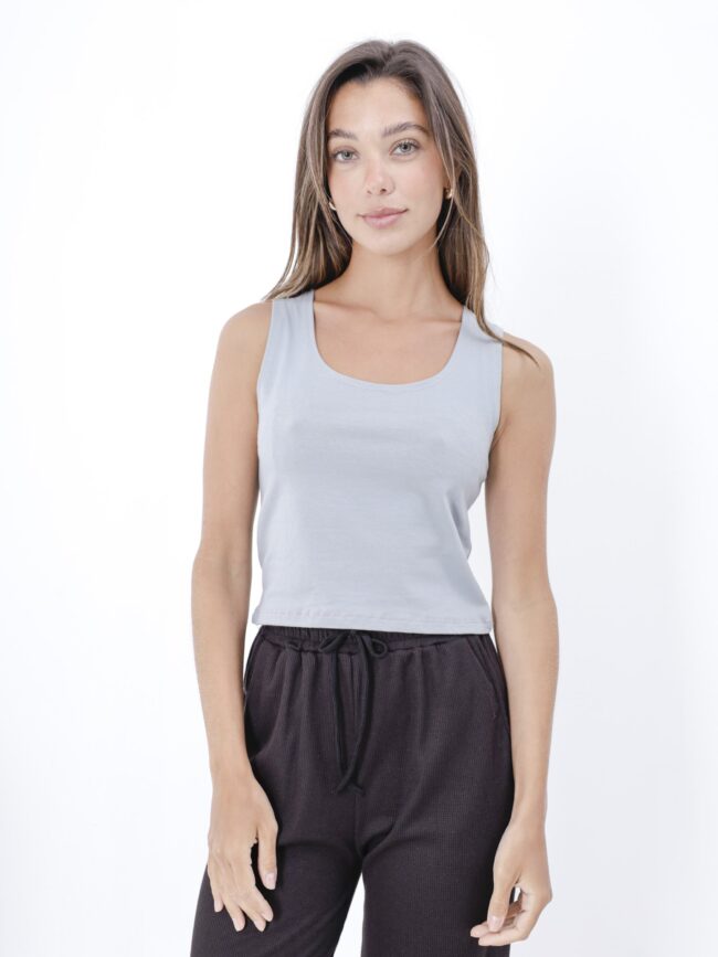 Musculosa crop de algodon