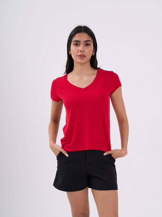 Remera escote V de morley