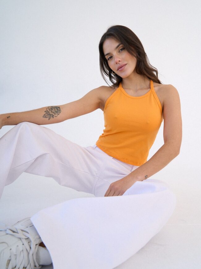 Musculosa corte marilyn de algodon