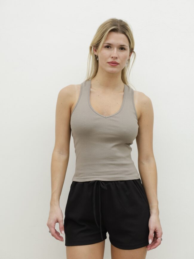 Musculosa escote v de morley algodon